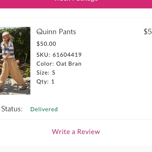 Free People QUINN Pants Tan Sz Small - Picture 6 of 7